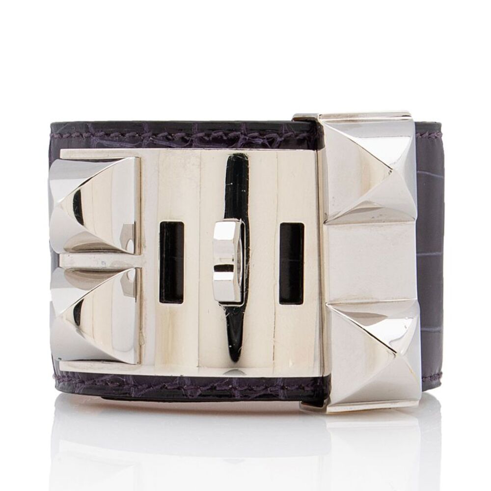 Hermes Alligator Collier de Chien Bracelet